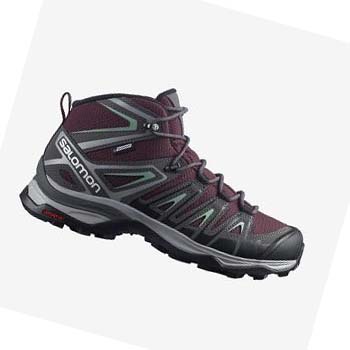 Salomon WoX ULTRA PIONEER MID CLIMASALOMON™ WATERPROOF Kadın Yürüyüş Ayakkabısı Kırmızı | TR 2793JPQ